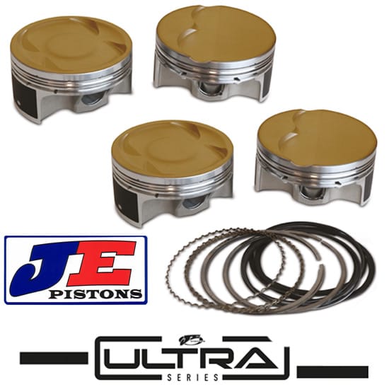 Pistons  Kit JE Mitsubishi 4B11T 10.0:1 87.00mm UltraSeries JE-361297 JE Piston Forged JE  by https://www.track-frame.com 