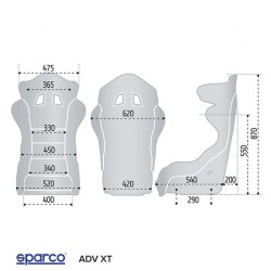 Sedile Sparco Adv XT carbonio