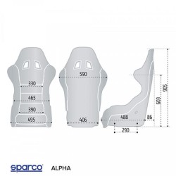 Sedile Sparco Alpha fibra di vetro