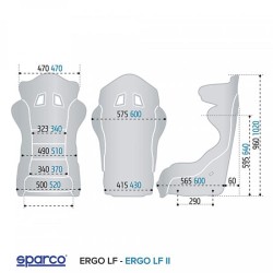 Sedile Sparco ERGO LF L fibra di vetro