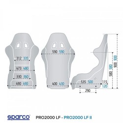 Seat Sparco PRO 2000 II LF L/XL fiberglass