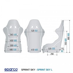 Sedile Sparco Sprint L SKY Tubolare in acciaio