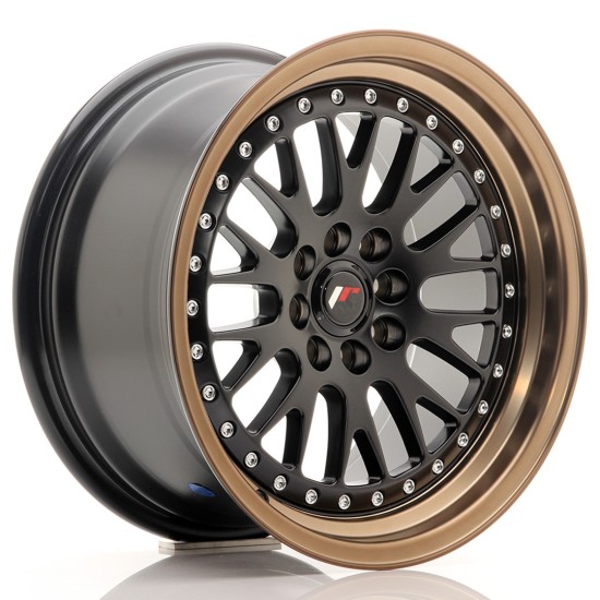 JR Wheels JR10 16x8 ET20 4x100/108 Matt Black w/ Bronze Lip