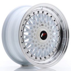 JR Wheels JR9 15x7 ET20 4x100/108 White w/ Machined Lip