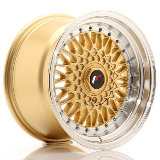 JR Wheels JR9 16x9 ET20 4x100/108 Gold w/ Machined Lip