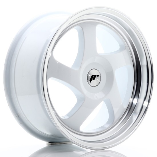 JR Wheels JR15 17x8 ET35 BLANK White w/ Machined Lip