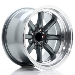 JR Wheels JR19 15x9 ET-13 4x100/114 Gun Metal w/ Machined Lip