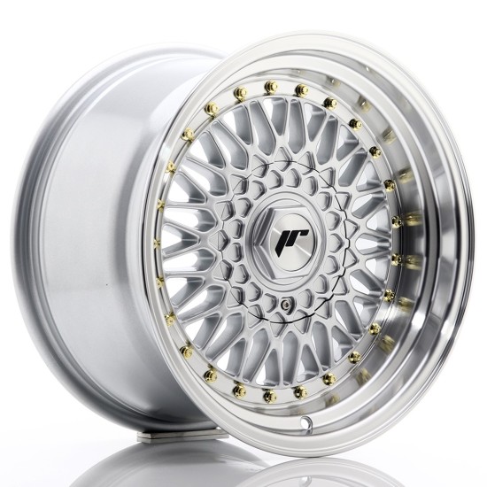 JR Wheels JR9 16x9 ET20 BLANK Silver w/ Machined Lip