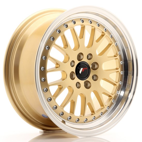 JR Wheels JR10 16x7 ET30 4x100/108 Gold w/ Machined Lip