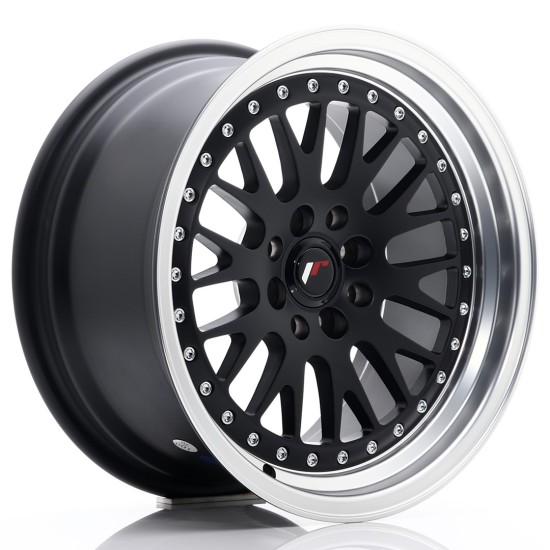 JR Wheels JR10 16x8 ET20 4x100/108 Matt Black w/ Machined Lip