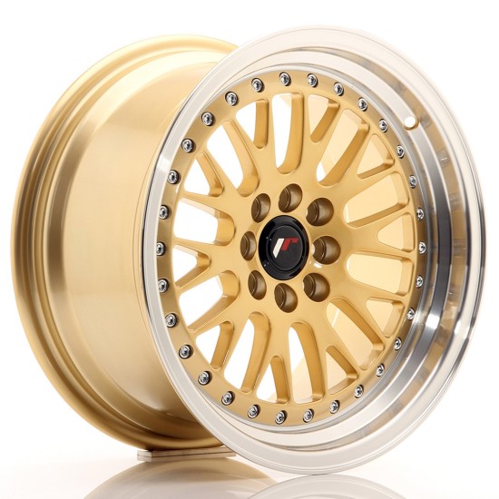 JR Wheels JR10 16x8 ET20 4x100/108 Gold w/ Machined Lip