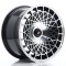 JR Wheels JR14 15x8 ET20-25 BLANK Gloss Black Machined Face