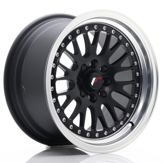 JR Wheels JR10 15x8 ET20 4x100/108 Matt Black w/ Machined Lip