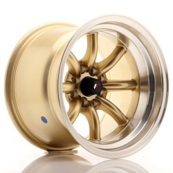 JR Wheels JR19 15x10,5 ET-32 4x100/114 Gold w/ Machined Lip