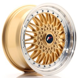 JR Wheels JR9 17x7,5 ET20-35 BLANK Gold w/ Machined Lip