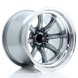 JR Wheels JR19 15x10,5 ET-32 4x100/114 Gun Metal w/ Machined Lip