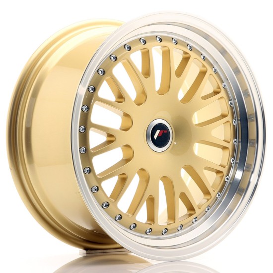 JR Wheels JR10 17x8 ET35 BLANK Gold w/ Machined Lip