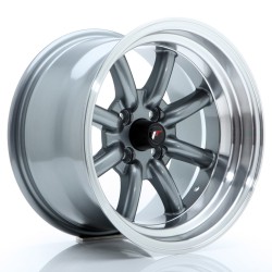 JR Wheels JR19 15x9 ET-13 4x100 Gun Metal w/ Machined Lip