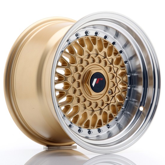 JR Wheels JR9 15x9 ET10 4x100/108 Gold w/ Machined Lip