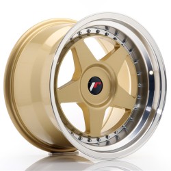 JR Wheels JR6 17x10 ET20 BLANK Gold w/ Machined Lip