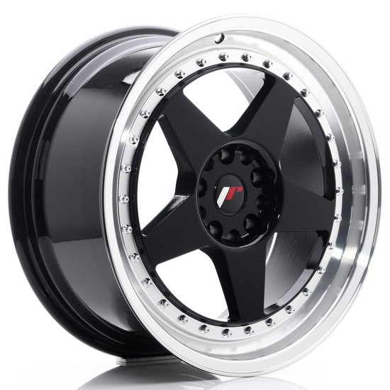 JR Wheels JR6 18x8,5 ET22 5x114,3/120 Gloss Black w/ Machined Lip