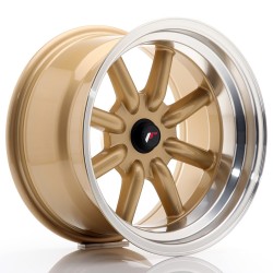 JR Wheels JR19 16x9 ET-25-(-15) BLANK Gold w/ Machined Lip