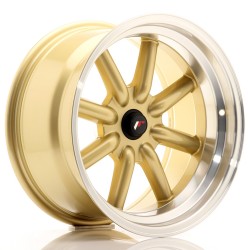 JR Wheels JR19 17x9 ET-25-(-10) BLANK Gold w/ Machined Lip