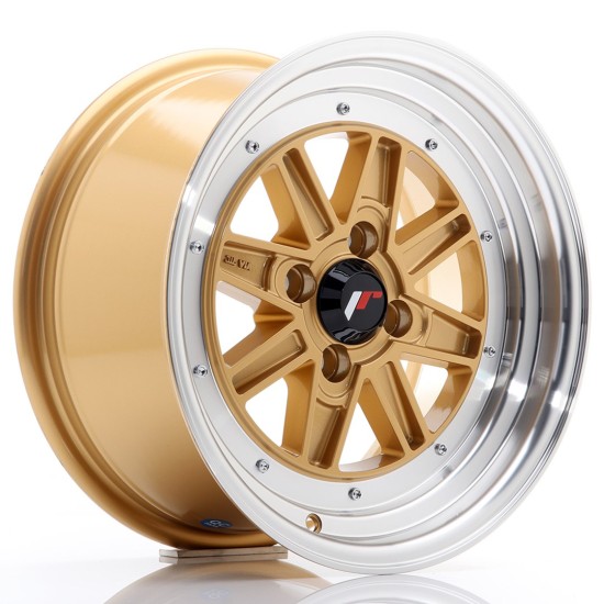 JR Wheels JR31 15x7.5 ET20 4x100 Gold w/ Machined Lip