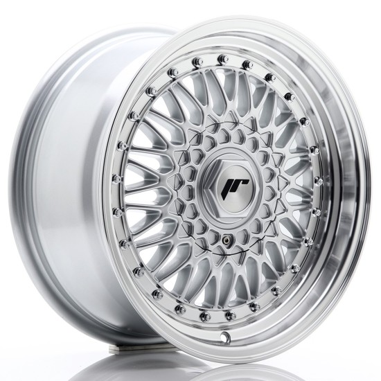 JR Wheels JR9 16x7,5 ET25 4x100/108 Silver w/ Machined Lip+Silver Rivets