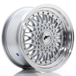 JR Wheels JR9 16x8 ET25 4x100/108 Silver w/ Machined Lip+Silver Rivets