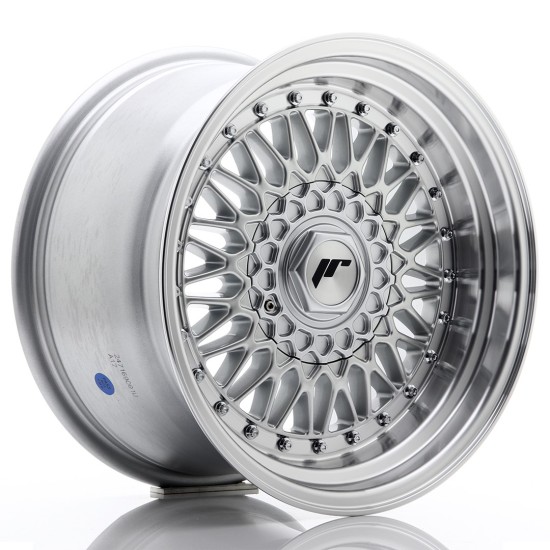 JR Wheels JR9 16x9 ET20 4x100/108 Silver w/ Machined Lip+Silver Rivets