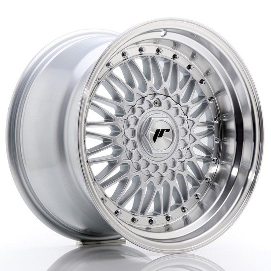 JR Wheels JR9 17x10 ET20 5x112/120 Silver w/ Machined Lip+Silver Rivets