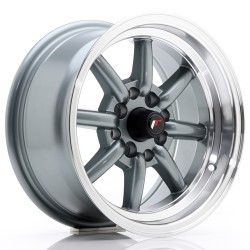 JR Wheels JR19 14x7 ET0 4x100/114 Gun Metal w/ Machined Lip