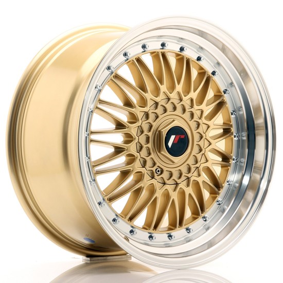 JR Wheels JR9 18x9 ET20-40 BLANK Gold w/ Machined Lip