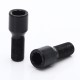 Set of 10 BLACK star bolts 32mm 12x1,25 + Key