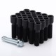 Set of 10 BLACK star bolts 40mm 14x1,5 + Key