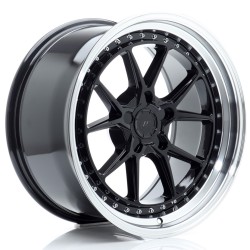 JR Wheels JR39 18x9,5 ET15-35 5H BLANK Gloss Black w/ Machined Lip