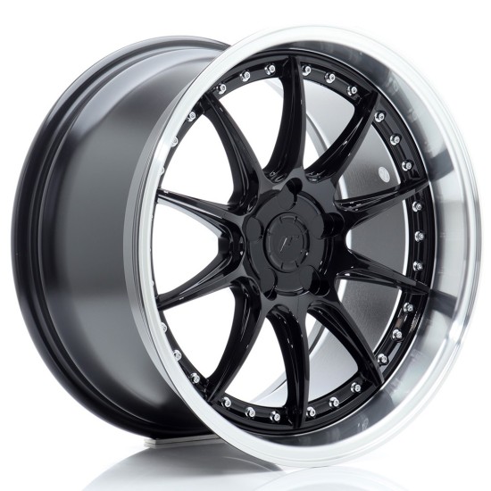 JR Wheels JR41 18x9,5 ET15-35 5H BLANK Gloss Black w/ Machined Lip