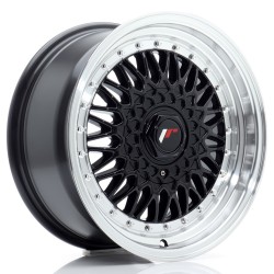 JR Wheels JR9 16x7,5 ET25 4x100/108 Gloss Black w/ Machined Lip