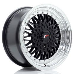 JR Wheels JR9 16x8 ET25 4x100/108 Gloss Black w/ Machined Lip