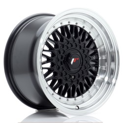 JR Wheels JR9 16x9 ET20 BLANK Gloss Black w/ Machined Lip