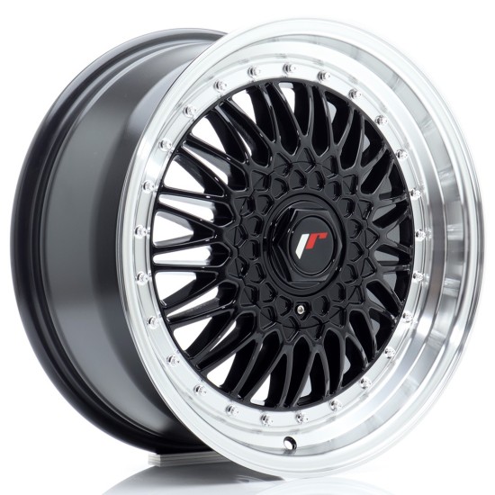 JR Wheels JR9 17x7,5 ET20 4x100/108 Gloss Black w/ Machined Lip