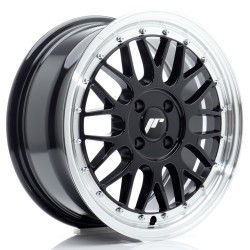 JR Wheels JR23 16x7 ET40 4x100 Gloss Black w/ Machined Lip