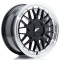 JR Wheels JR23 16x7 ET20-45 4H BLANK Gloss Black w/ Machined Lip