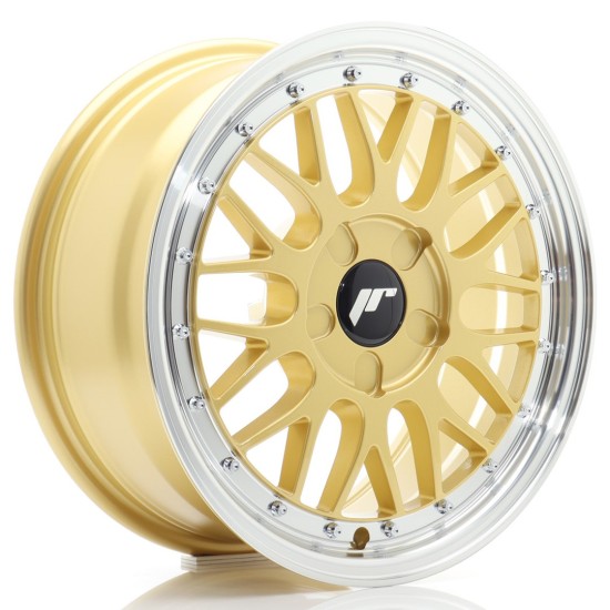 JR Wheels JR23 16x7 ET20-45 5H BLANK Gold w/ Machined Lip