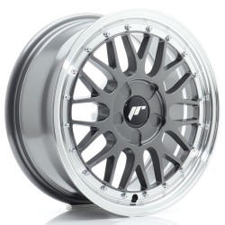 JR Wheels JR23 16x7 ET20-45 5H BLANK Hyper Gray w/ Machined Lip