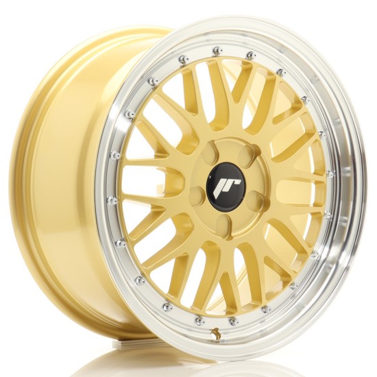 JR Wheels JR23 17x8 ET20-45 5H BLANK Gold w/ Machined Lip