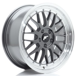 JR Wheels JR23 18x8 ET40 5x112 Hyper Gray w/ Machined Lip