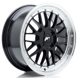 JR Wheels JR23 18x8 ET20-42 4H BLANK Gloss Black w/ Machined Lip