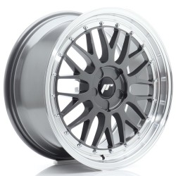 JR Wheels JR23 18x8 ET20-42 5H BLANK Hyper Gray w/ Machined Lip